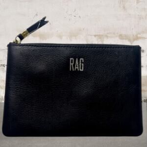 Madewell NWT Black Leather Pouch Wallet/Clutch